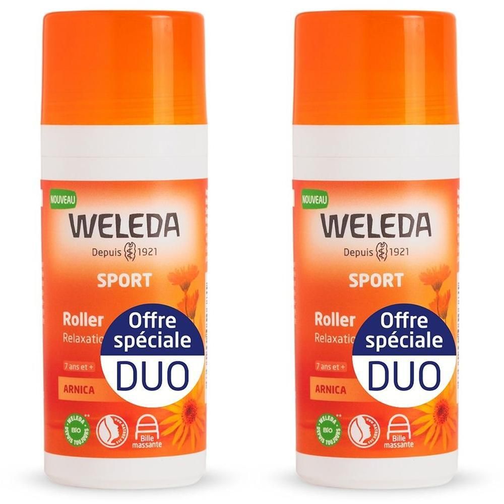 WELEDA Sport Roller à l'Arnica 2x150 ml Rouleau