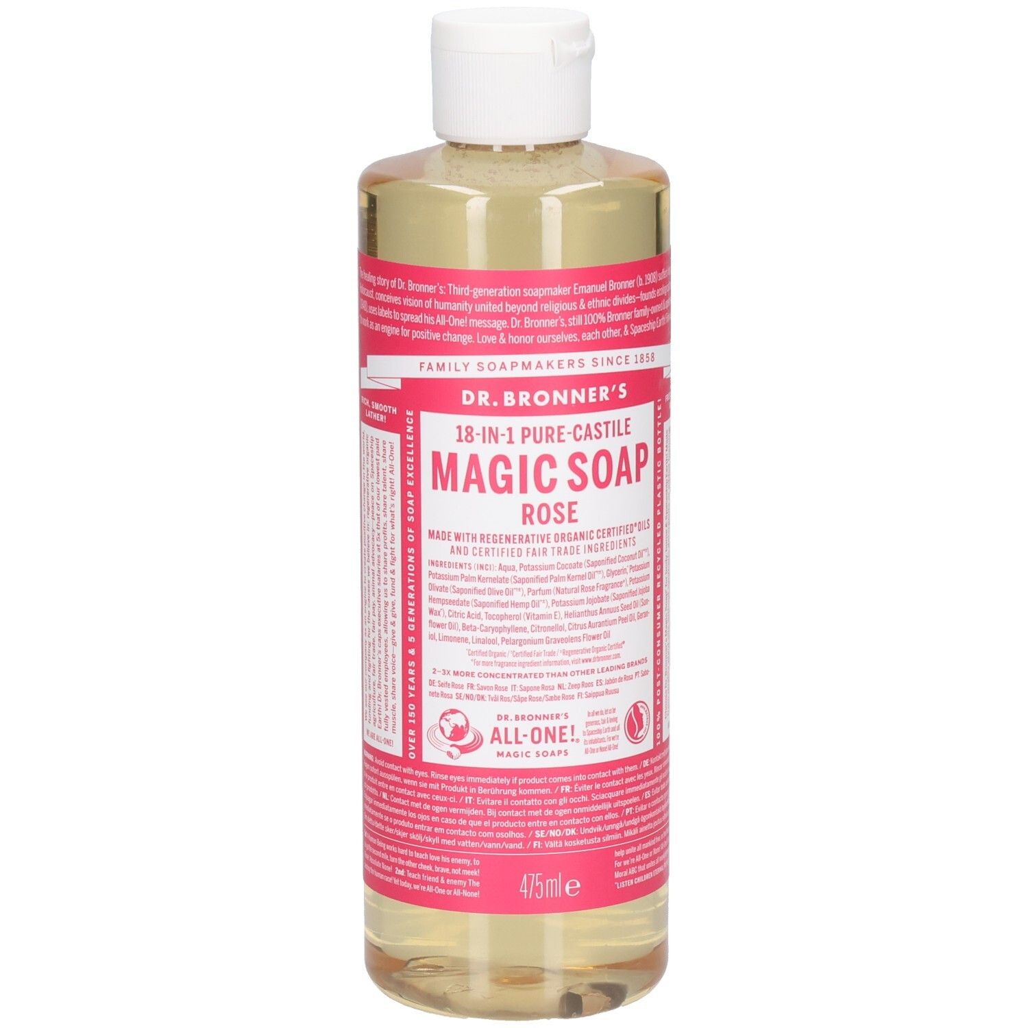 Dr. Bronner's Savon Liquide À La Rose 475 Ml