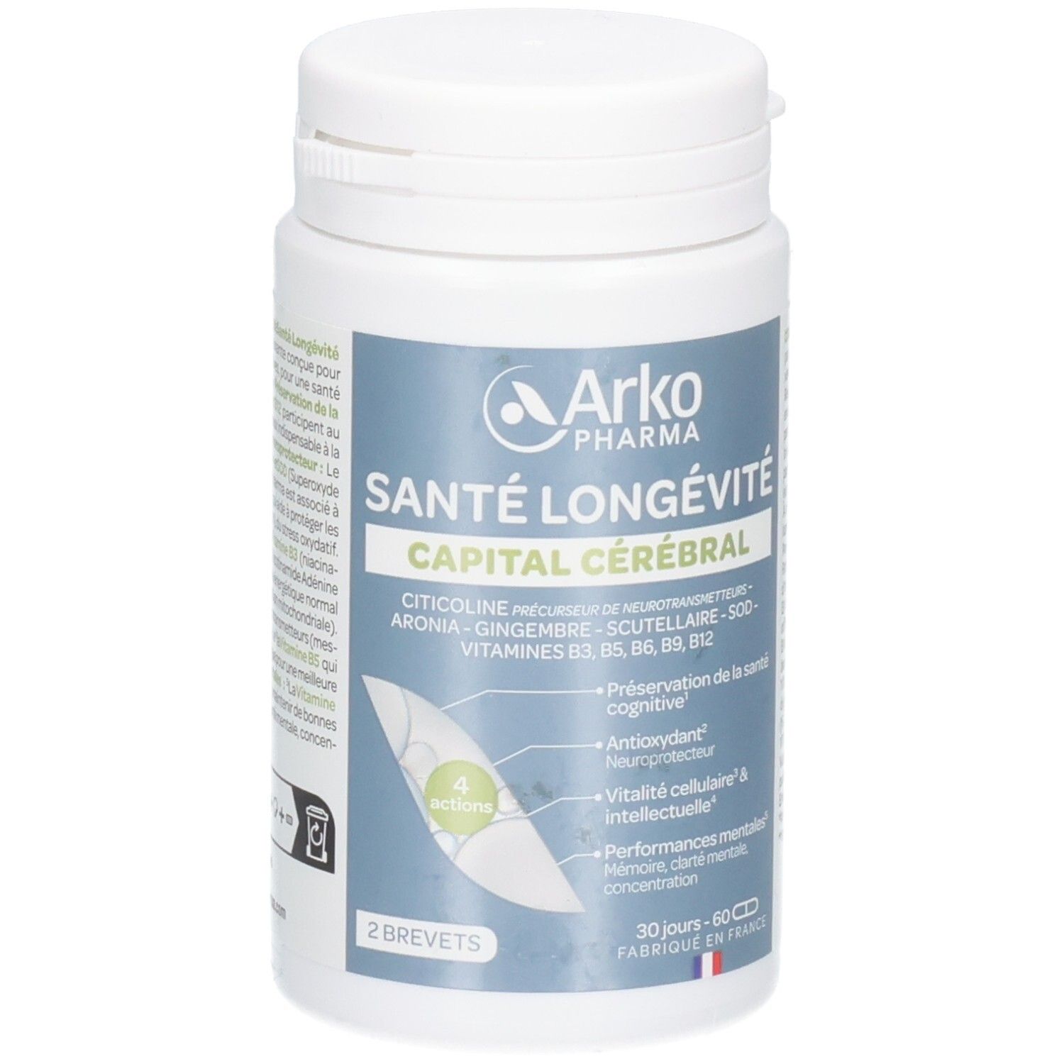 Arkopharma Santé Longévité Cerveau Capsule(S) 60 Pc(S) - Image 1