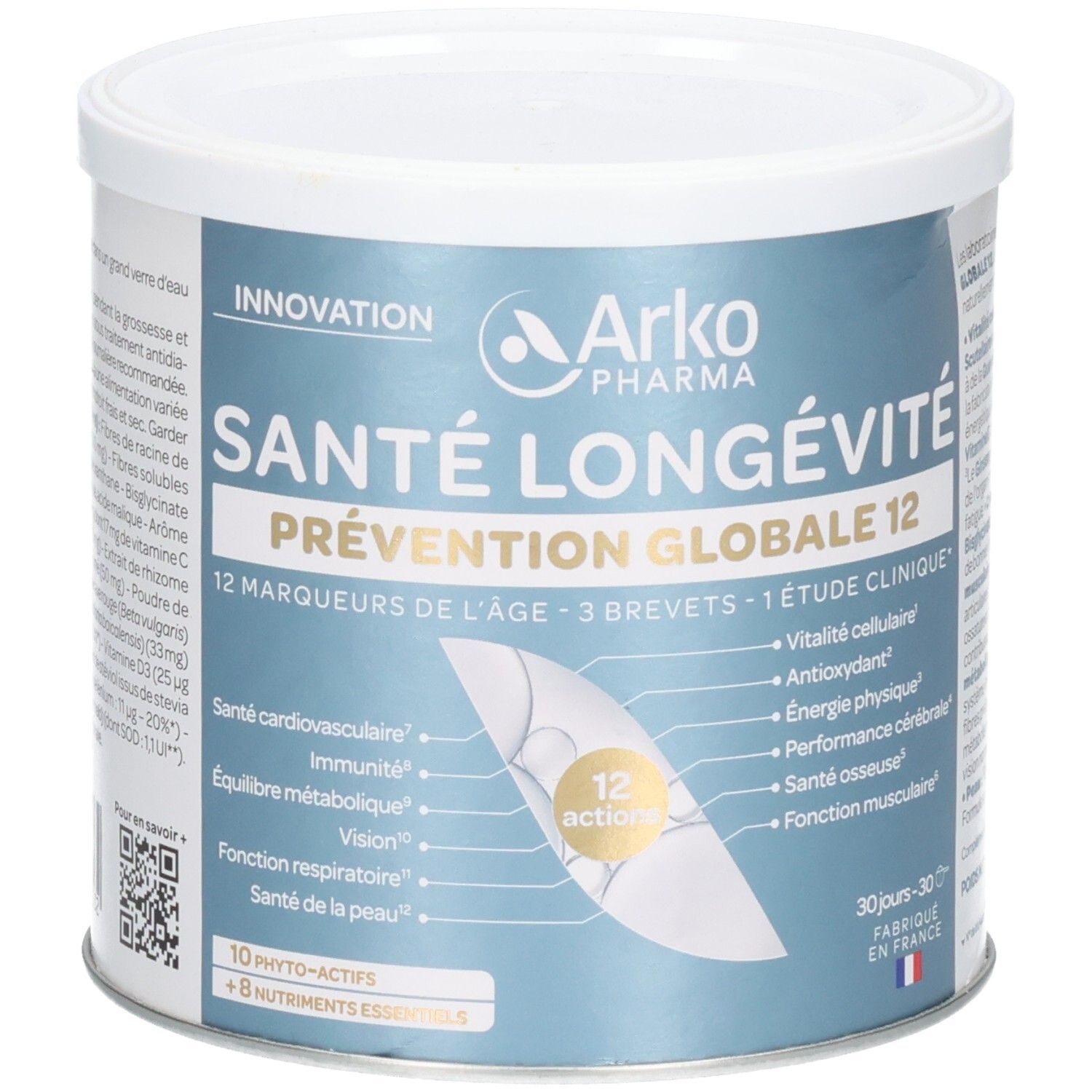 Arkopharma Santé Longévité Prévention Globale 12 Poudre 285 G
