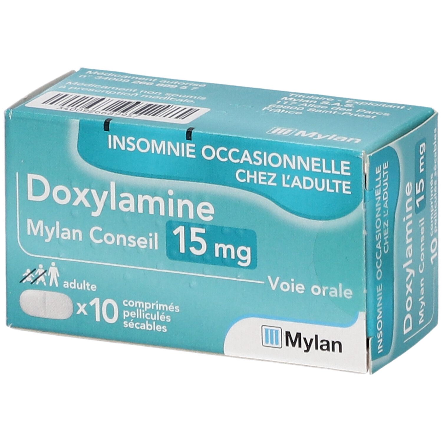 DOXYLAMINE VIATRIS CONSEIL 15MG COMPRIMES 10 pc(s) Comprimé(S)
