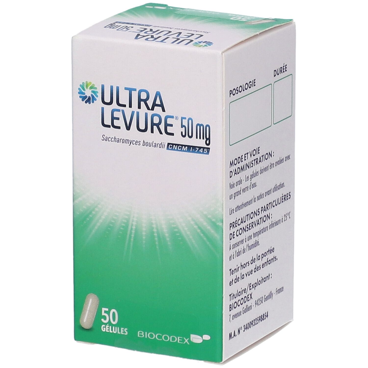 Ultra Levure 50 mg 50 pc(s) Capsule(S)