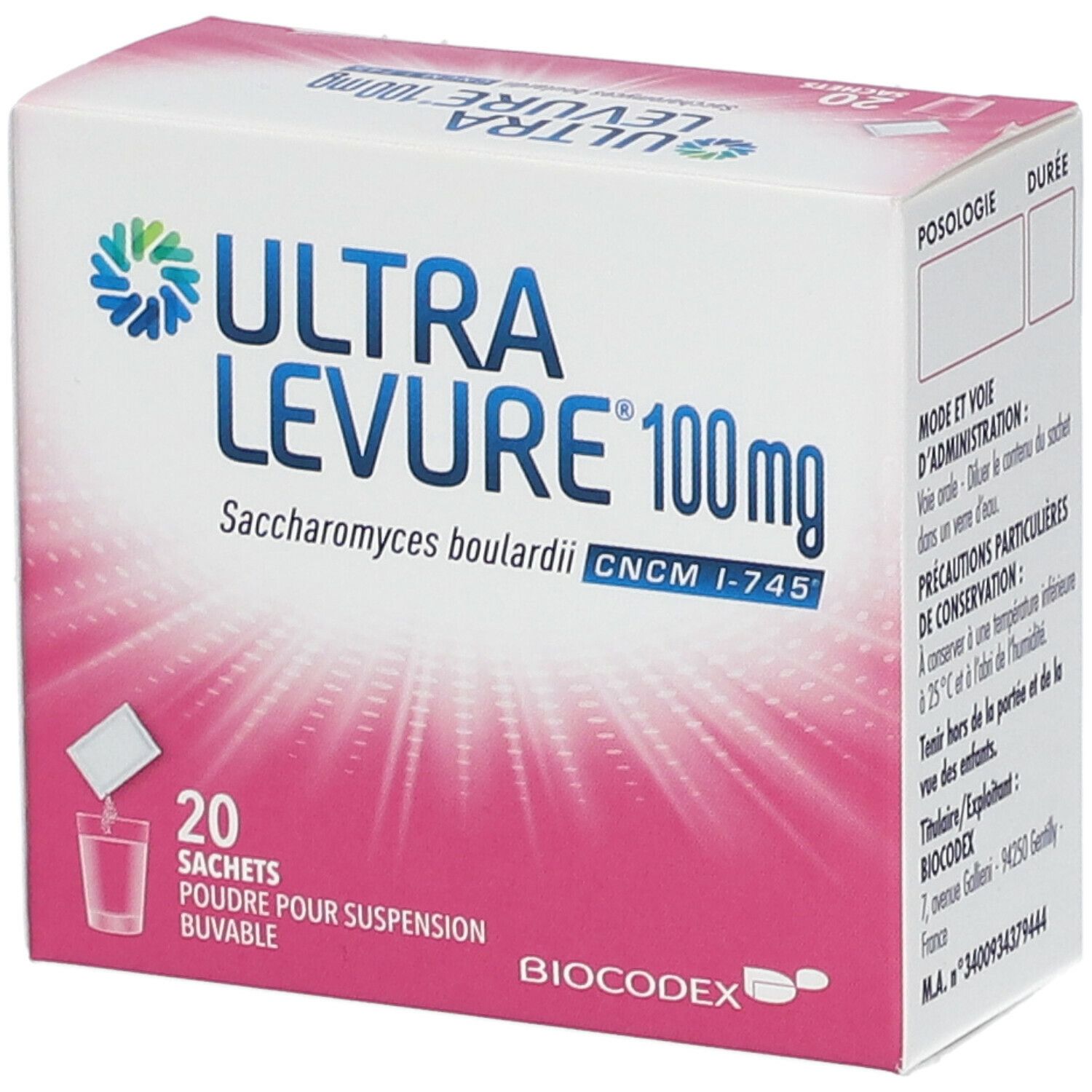 Ultra Levure 100 mg 20 pc(s) Sachet(S)