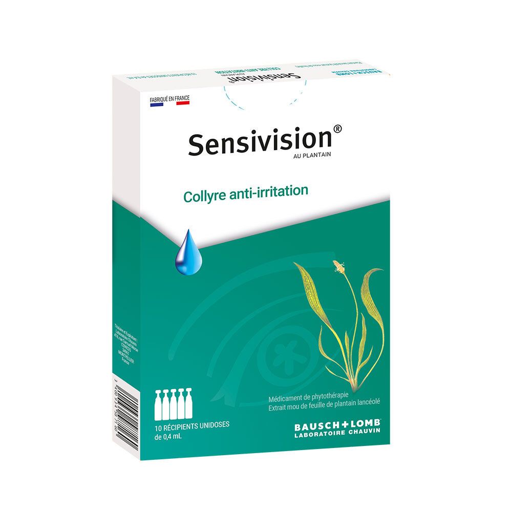 SENSIVISION AU PLANTAIN Collyre en Récipient Unidose 10x0,4 ml Pipette(S) Unidose(S)