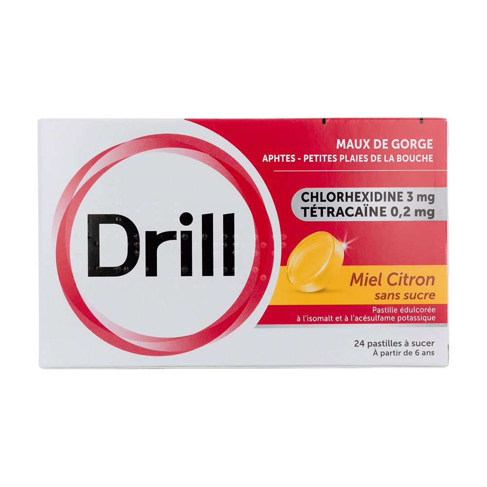 Pierre Fabre Drill Miel/Citron 24 pc(s) Pastille(S)