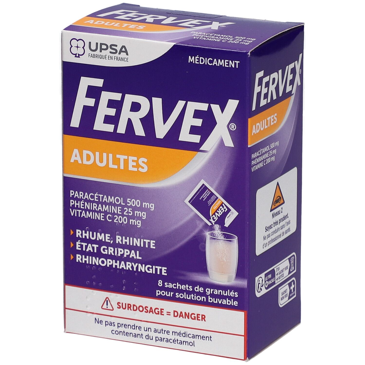 FERVEX Adultes - Sachet 8 pc(s) Sachet(S)