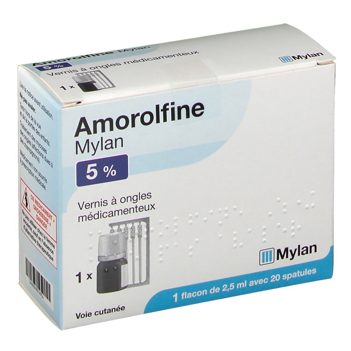 AMOROLFINE VIATRIS 5% VERNIS Vernis À Ongles Médicinal 2,5 ml