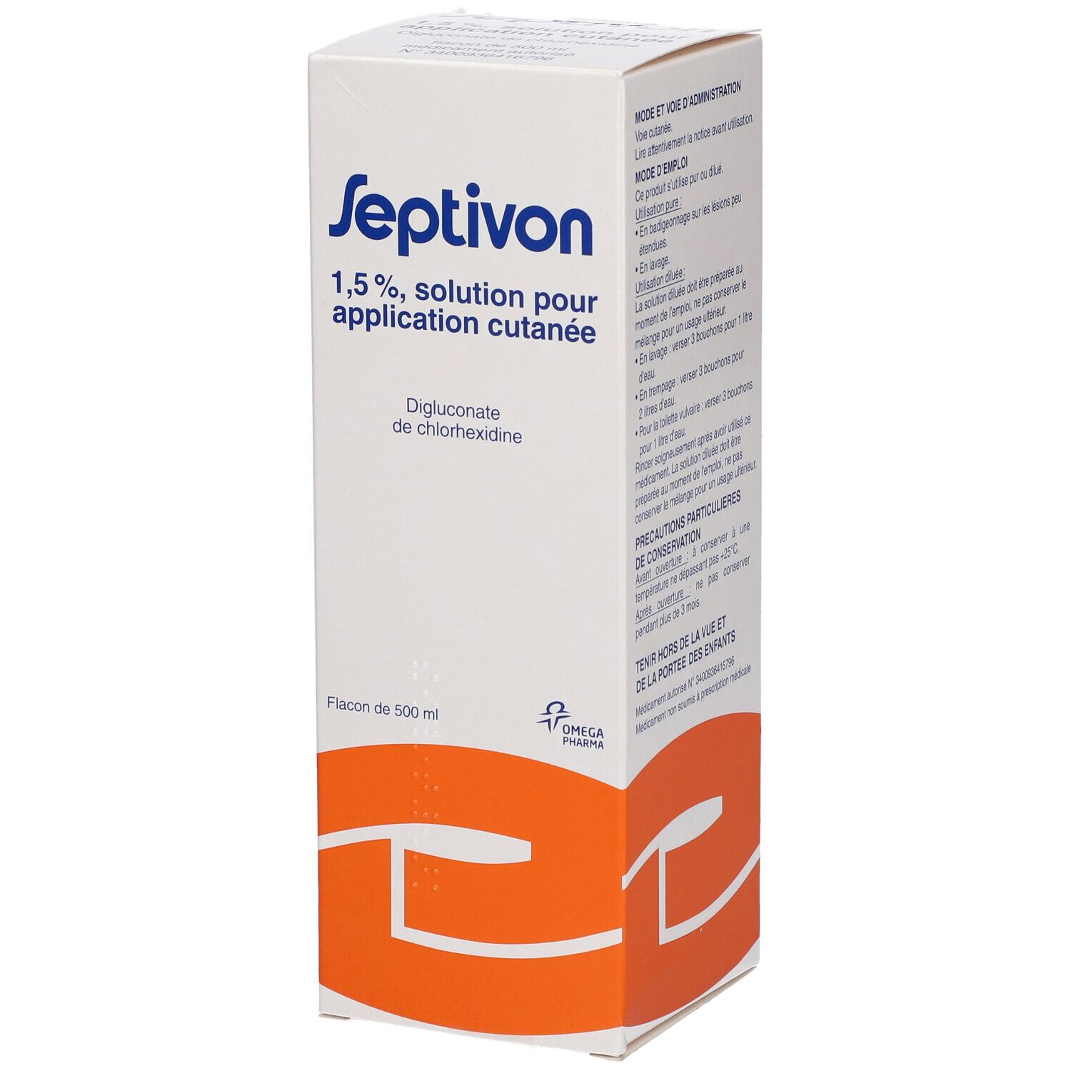 Solution Nettoyante et Désinfectante Peau 1,5% 500 ml Solution(S)