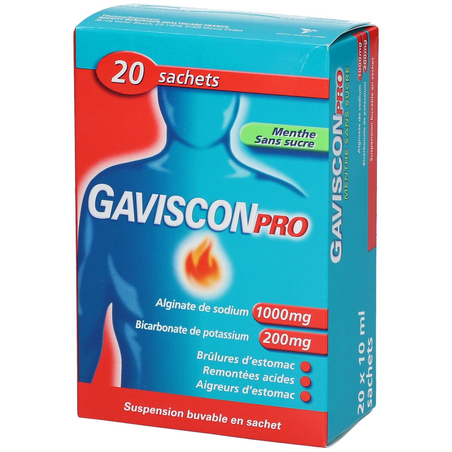 GavisconPRO Menthe Sans Sucre - Suspension Buvable en Sachet Suspension(S) Buvable(S) 200 ml