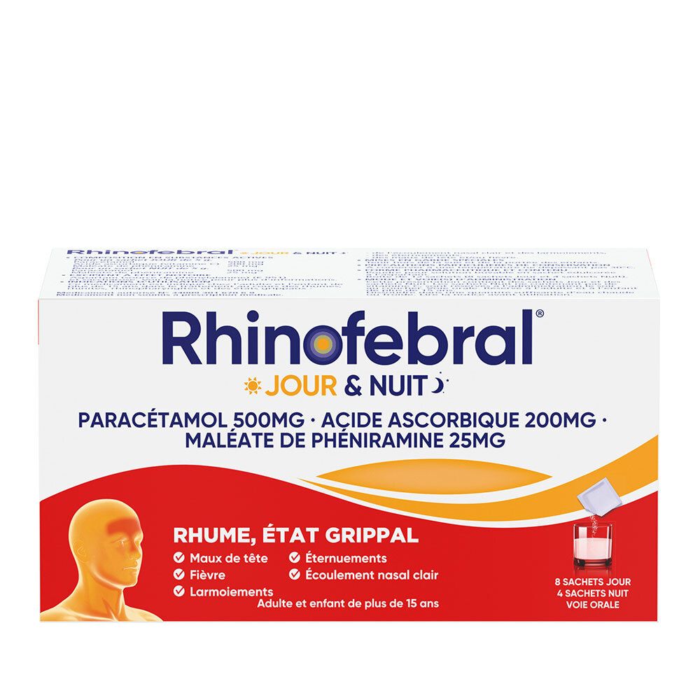 Rhinofebral Jour et Nuit 12 pc(s) Sachet(S)