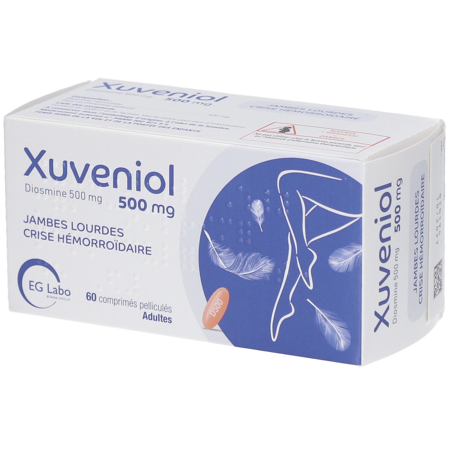 XUVENIOL 500 mg pour jambes lourdes et crises hemorroïdaire- boite 60 comprimés 60 pc(s) Comprimé(S)